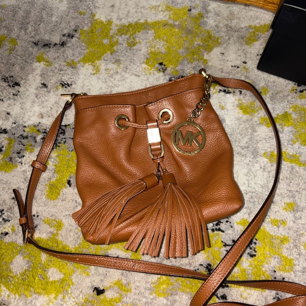 Michael Kors Tan Leather Crossbody Bag